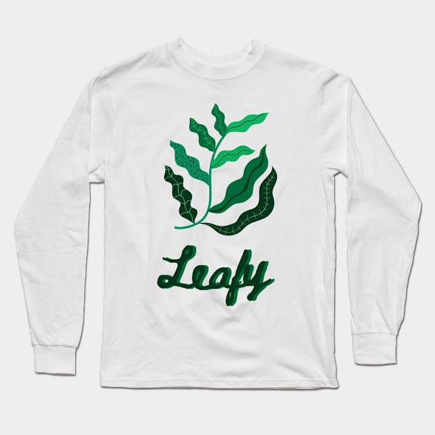 Leafy illustration Long Sleeve T-Shirt by Lemon Squeezy design 